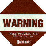 · Set of 6 stickers act as a visual deterrent · 3 door stickers with self-adhesive backs · 3 wind
