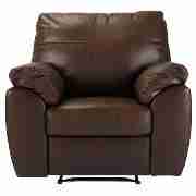 Unbranded Alberta Leather Recliner Armchair, Chocolate