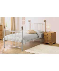 Unbranded Alderley Ivory Single Bedstead with Cushion Top Mattress