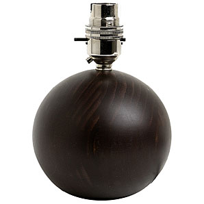 Alderwood Ball Lamp Base- Dark- Small