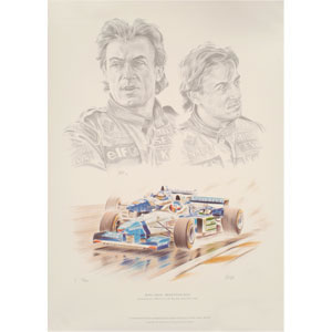 This Alesi print is from an original pencil drawing by Simon taylor. Signed and numbered by the arti