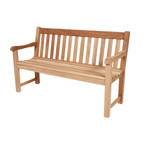 A traditional style garden bench  constructed using a high quality hardwood originating from well-ma
