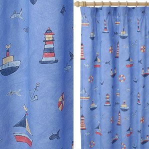 All at Sea Curtains- W132cm x D136cm