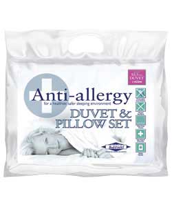 Allershield 12 Tog Duvet and Pillow Set - Double