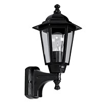 IP43. Die-Cast Aluminium construction with attractive bevelled glass panels. Rotational lantern top