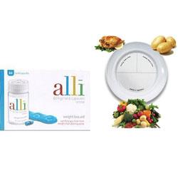 Unbranded alli 84 Capsules And Healthy Portion Plate