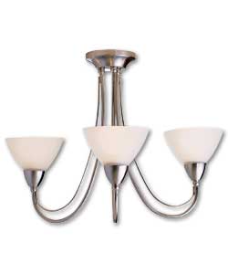 Alto 3 Light Ceiling Fitting - Silver Finish