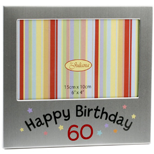 Unbranded Aluminium Happy 60th Birthday Photo Frame