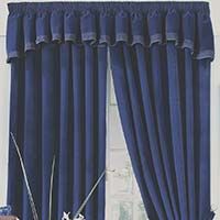 Ambassador Velour Curtains Navy 117 x 229cm