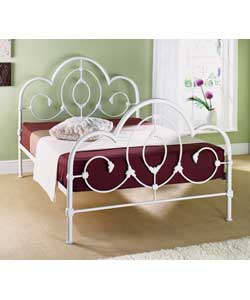 Amelia White Double Bedstead - Comfort Mattress