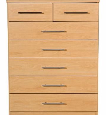 The Anderson collection provides dependable storage solutions. This 5+2 drawer chest offers a simplistic yet attractive style suitable for any bedroom setting. Finished in a beech effect with contemporary bar handles. it is sure to complement any mod