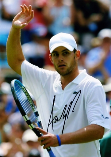 ANDY RODDICK SIGNED 10 x 8 INCH COLOUR PHOTOGRAPH