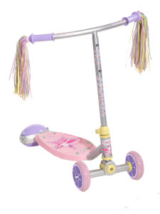 Angelina Ballerina scooter,with streamers, allows rider to pivot and lean, learning to balance, Ange