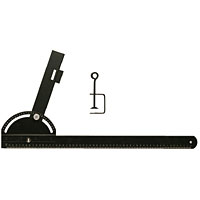 For accurate straight line and angle cutting. Measures up to 550mm. Includes clamp to ensure