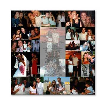 Unbranded Anniversary Canvas Montage with Personalised Poem