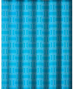 Unbranded Anti-bacterial Brick Blue Shower Curtain