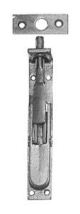 Antique flush bolt, measures 152x25mm