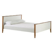 Apsley King White Bedstead- White and Pine