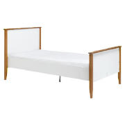 Apsley Single White Bedstead- White and pine