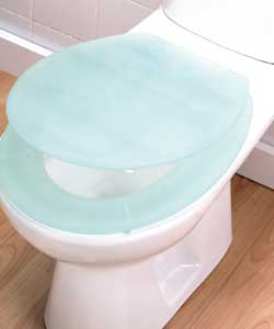 Aqua Frosted Toilet Seat