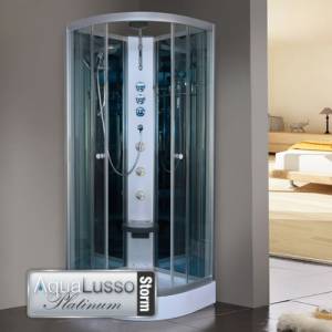 Unbranded Aqualusso Crystal Shower Cabin 1000mm