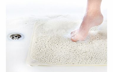 Dont step into a cold and slippery shower. Instead step onto the AquaRug, a comfortable non-slip rug especially designed for the shower. Its specially-formulated material lets water drain straight through, yet repels mould and mildew. Add a drop o