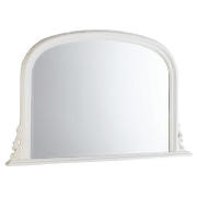 Unbranded Arch Overmantle Mirror, White, 120X78cm