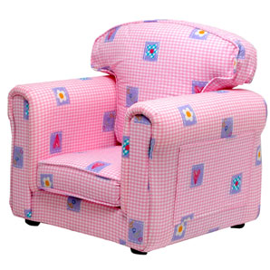 Armchair- Gingham Hearts and Flowers