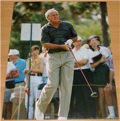 Signed in silver pen by American golfing legend Arnold Palmer. COA - 0440000071