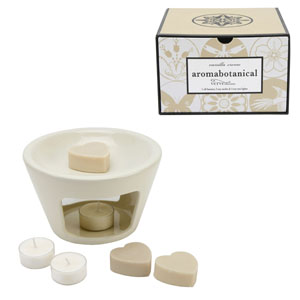 Unbranded Aromabotanical Vanilla Creme Oil Burner Gift Set