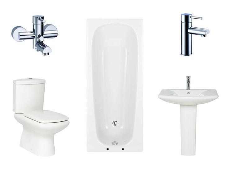 Unbranded Artis Suite Package B-s (basin wc steel bath taps)