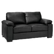 Unbranded Ashmore leather sofa regular, black