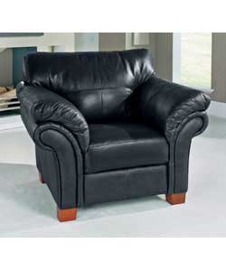 Aspra Leather Chair - Black