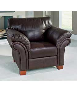 Aspra Leather Chair - Chocolate