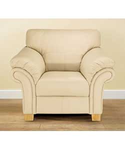 Aspra Leather Chair - Ivory