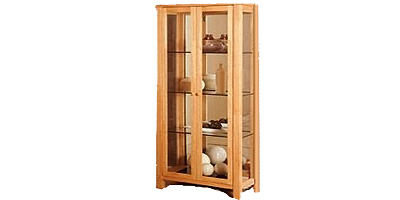 The Atlantis Double Display Cabinet from The Furniture Warehouse offers a great combination of