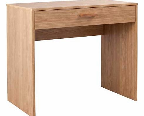 This Attalia oak desk offers a contemporary look. With its wooden finish. this versatile piece will compliment the office or home study. or makes a lovely addition to a bedroom. Easy cable access ensures a tidy working environment whilst the spacious