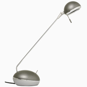 2 tone brightness adjustable arm desk spot lamp with dome graphite base