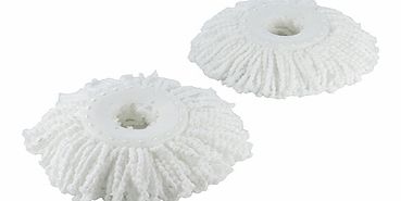 Designed to fit our amazing Automatic Spin Dry Mop.No slops, no spills, no mess360� rotating headSuper-absorbent, drip-free microfibre strandsPack of 2 machine washable mop heads