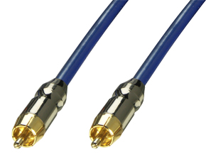 High-performance AV cable can be used as a hi-fi interconnect or coaxial digital (SPDIF) connection 