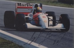 Ayrton Senna 1993 McLaren No.8 Signed Photo