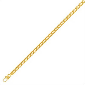 Inspired by the chain originally used to pull ship anchors. Ladies\` bracelet. Nine carat gold