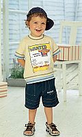Babies Three-Piece Cowboy Shorts Set