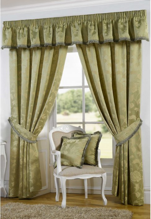 Unbranded Babington Green Lined Curtains