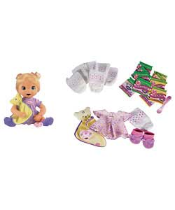 This accessory pack contains two Baby Alive Diaper/Food refills and one themed accessory pack that c
