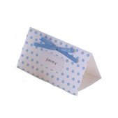 Unbranded Baby Blue Dotty Place Card