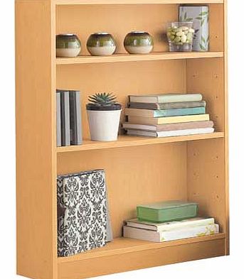 This small bookcase gives you convenient storage while taking up little space in your home. Enjoy the stylish beech effect finish and take advantage of a range of uses. Perfect for a childs bedroom. as a display unit or simply as extra storage. Size 