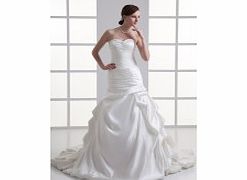 Unbranded Backless Sweetheart Dropped Beaded Pleat Pick-up