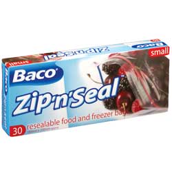 Unbranded Bacoand#39; Zip n Sealand39; Small Freezer Bags