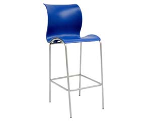 High style fashionable stool. Ideal for kitchens, bars or breakout areas. Seat dimensions 44wx40dx78